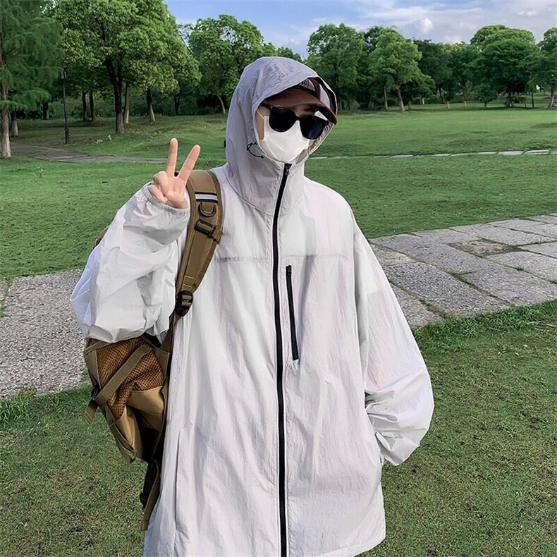 2025夏季防晒衣男超薄外套宽松帅气情侣空调服JK155,男装夹克,星座1108