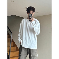 秋冬套头长袖套头圆领T恤德绒打底衫男潮XZ213-V006-P35控58，男装T恤，星座213