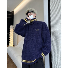 英伦学院风麻花polo领毛衣男秋冬MY9555P68，男装针织衫/毛衣，星座1116-2