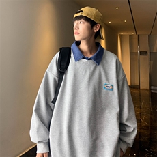 WY78-P30华夫格翻领卫衣，男装卫衣，星座1501-1