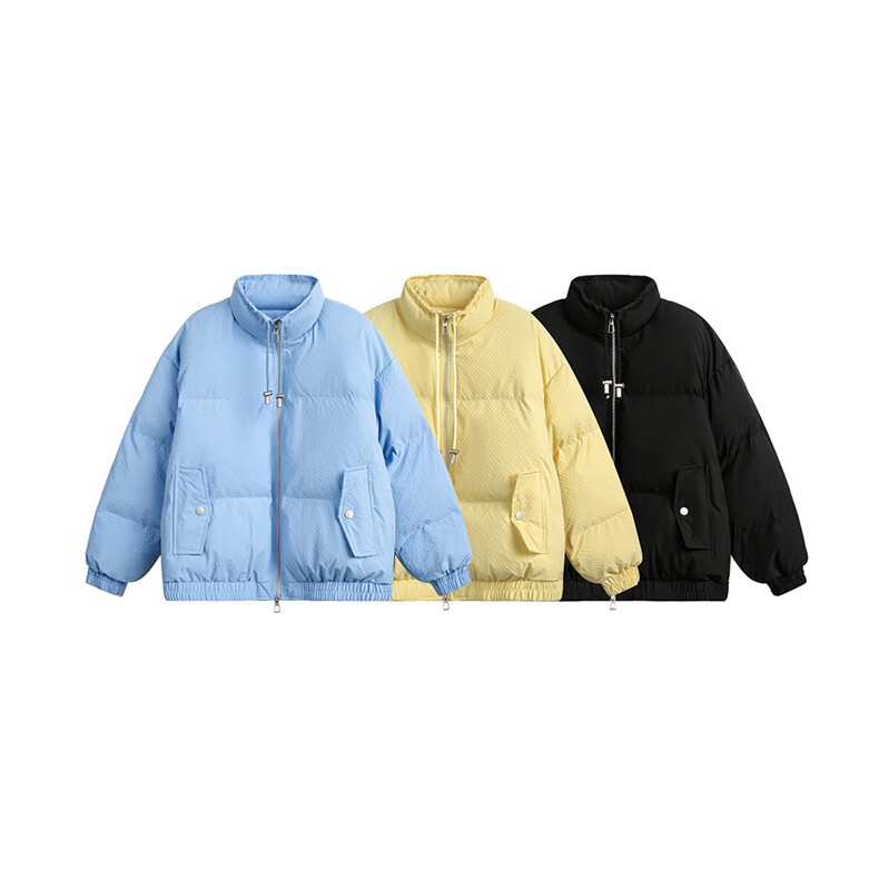 简约基础泡芙格棉服--5696 198图片