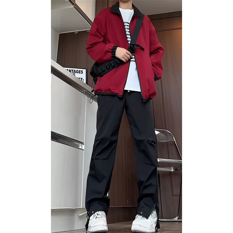 满天星外套男款初秋穿搭一整套装美式机能冲锋衣裤子户外登山服潮,男装休闲套装,电商A141