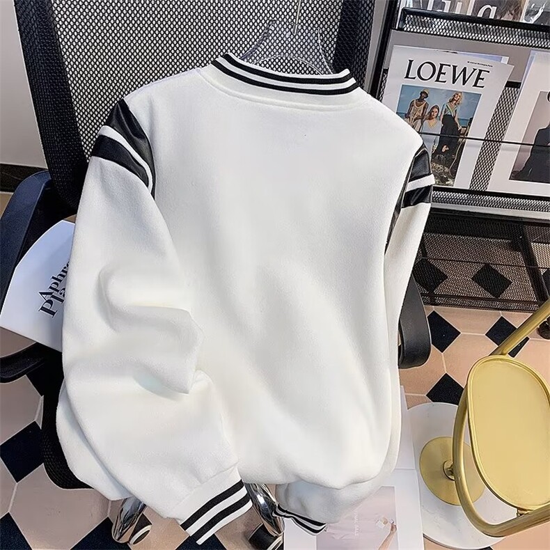潮美式棒球服外套男女春秋季情侣装ins学生宽松上衣服夹克-B611,男装夹克,星座601-2