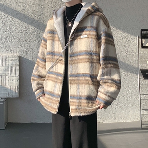 秋冬款贴标羊羔毛棉服加绒连帽加厚外套  A071-5023-P118图片