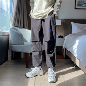 ！21春季新款潮流百搭男士休闲裤宽松运动束脚裤K2022P45图片