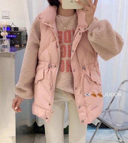 现货冬季羽绒中长马甲,女装马甲,涵美人