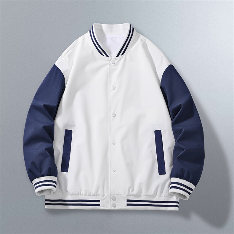 棒球服外套立领落肩撞色男女潮流学院风春秋款拼接上衣258-P40,女装短外套,星座1403A