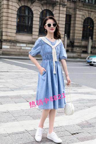 天丝牛仔，披肩两件套连衣裙，排单热销中，女装连衣裙，魅影菲怡