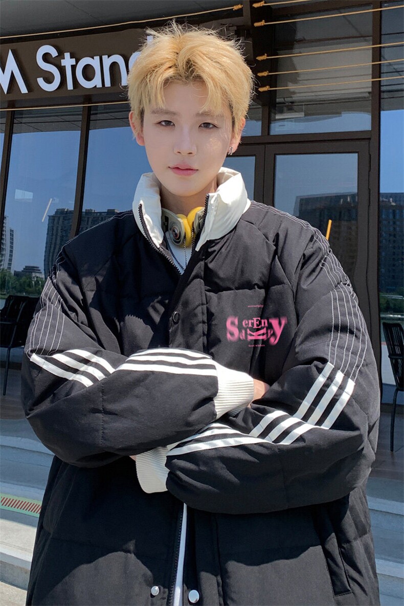 ！2025冬季新款男士立领撞色棉服情侣棉衣外套MY216特P80,男装棉衣,电商B220