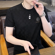 84150-P28欧货短袖t恤男2025夏季潮牌潮修身半袖圆领烫钻男士潮，男装T恤，电商D310B-1