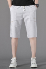 百搭修身纯色裤子夏季口袋纽扣2023年时尚中年休闲裤SD3008，男装休闲裤，钱塘6003（原4033）