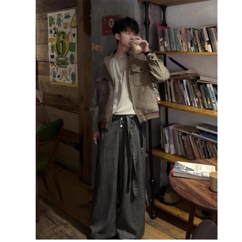 秋冬季外套男休闲痞帅男装新款褂子潮牌短款秋装翻领夹克,男装夹克,星座1013-1
