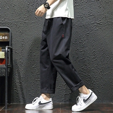 2025秋季新款日系黑墙大码直筒休闲九分裤M-5XHK20139-特P30，男装休闲裤，电商A022