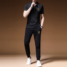 运动套装男2023夏季薄款圆领短袖t休闲中青年男士运动服潮流夏装，男装休闲套装，电商B212（原钱塘6029）
