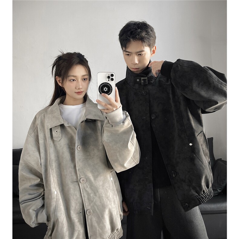 街头美式潮牌解构拼接翻领夹克情侣宽松百搭外套W372TP78控138，男装夹克，电商A170