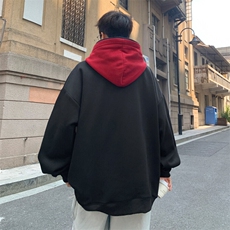 2025春季新款港风外景大码华棉印花连帽卫衣M-5XHW24792-特P50，男装卫衣，电商A022