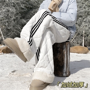 2025冬季美式条纹葫芦格设计加绒外穿棉裤B315-K25905JR-p65控89图片