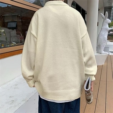 美式街头设计感圆领毛衣男慵懒风休闲针织衫MY9136P45，男装针织衫/毛衣，星座1116-2
