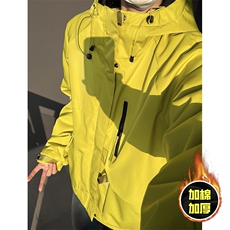 现货5W件冬季三防美式boxy解构连帽雪山冲锋衣棉衣男女棉服厚外套，男装夹克，电商A486-1