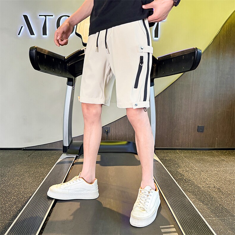 2025上新男士短裤美式潮牌高级设计感拉链装饰五分裤P25-P38控58,男装牛仔裤,星座301B-1
