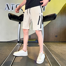 2025上新男士短裤美式潮牌高级设计感拉链装饰五分裤P25-P38控58，男装牛仔裤，星座301B-1