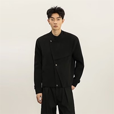 新中式西服男宽松百搭帅气韩版潮流2025夏季ins外套W6551-P68，男装西服，星座412-1