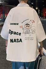 ！夏款港风冰丝衬衣男黑寸衫男白短袖衬衫男DXC290-P30，男装衬衫，电商B371