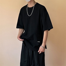 2025现货棉质短袖T恤设计感宽松休闲打底上衣A351-AT2558-P45，男装T恤，电商A351