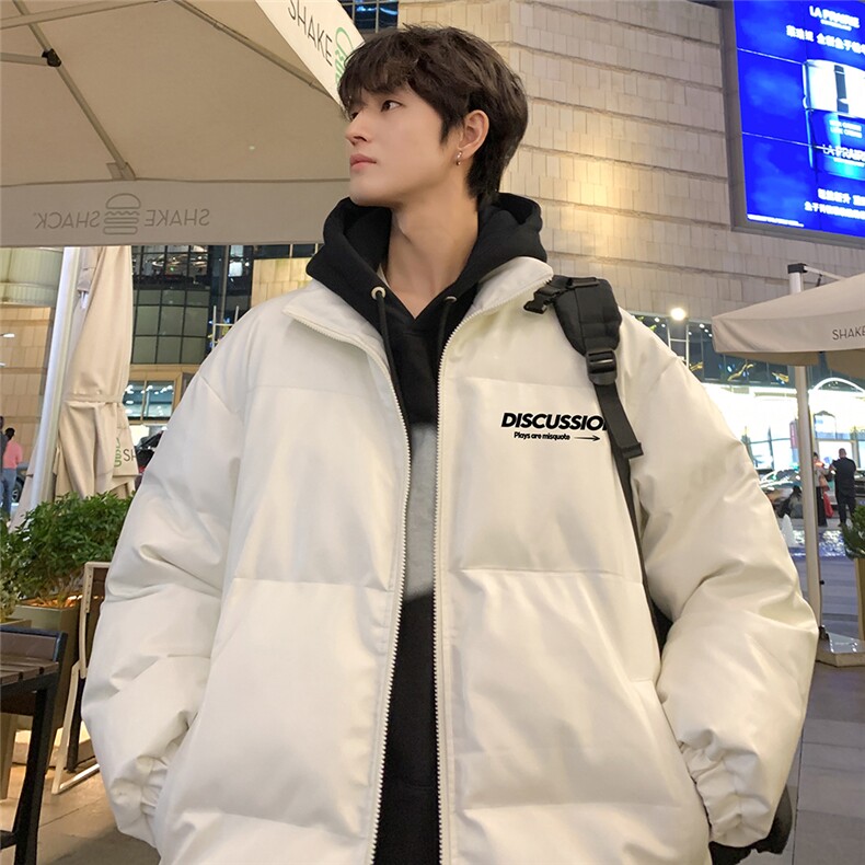 港风23新款冬季时尚百搭字母印花棉服外套MY6453P115控158,男装棉衣,电商A268A
