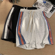 夏季男针织短裤拼色排扣五分裤子7267-P38，男装休闲裤，电商B380（原B361）