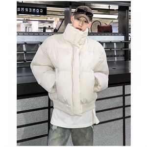 美式复古黑色立领面包服棉衣冬季加厚外套潮牌短款棉服MY98-P118，男装棉衣，电商C307