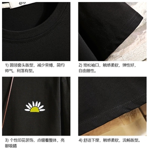 DX17089-P20 纯短袖t恤男大码半袖打底衫宽松体恤衫 砖墙挂拍图片
