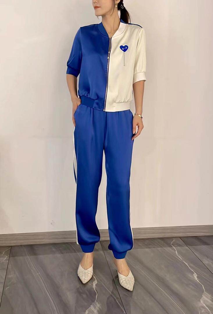 现货醋酸缎套装，女装职业装，伊丽叶