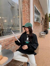 现货，刺绣带标加厚学院风卫衣，女装卫衣/绒衫，妤沫 Yumo