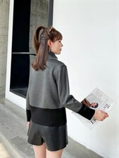 秋装新款：拼色休闲外套M一XXL，其它，拉思维加丝