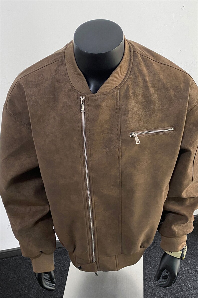 美式高阶秋冬PU棒球服夹克痞帅百搭情侣外套J57911TP85,男装夹克,电商A247