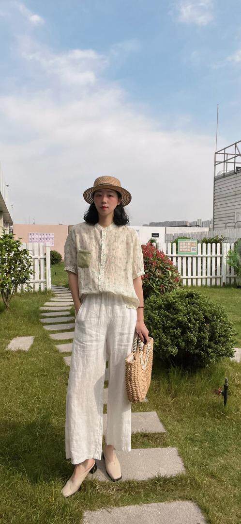 纯苎连衣裙小衫裤子裙子衬衣 时尚风 风淑女风休闲风，女装连衣裙，川哲