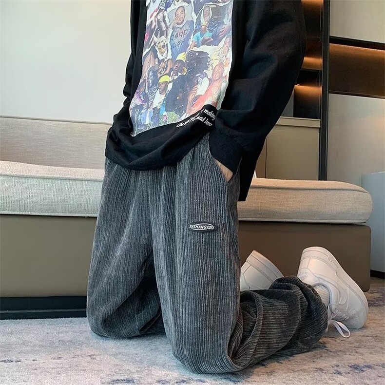 男秋季新款港风休闲裤B516P38图片