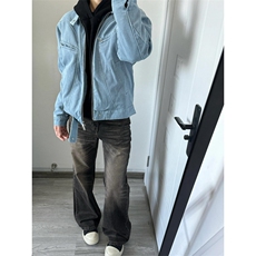 【有货】冰川蓝立领外套男高级感痞帅春秋工装夹克JK7703CC-特P65，男装夹克，星座1007（原301D）