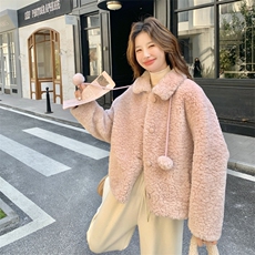 现货保暖环保麂皮绒加厚外套p185-k268，女装羊羔毛/颗粒绒，丝露怡语