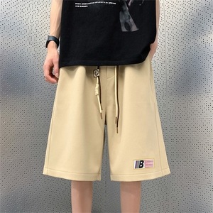 新款菠萝格得物直播抖音高品质宽松男中裤五分短裤K083P35控48图片