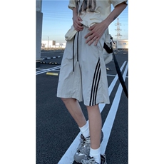 INS夏季新款冰丝条纹百搭速干宽松五分裤B315-K24185-特p25控48，男装牛仔裤，电商B315