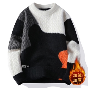 2024【新品】秋冬新款男士一体绒针织衫潮流百搭毛衣-M5153-P60图片