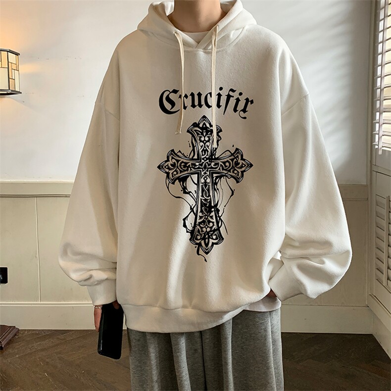 纯棉连帽卫衣男大码运动帽衫宽松薄WY2268-P35 加绒款-P40图片