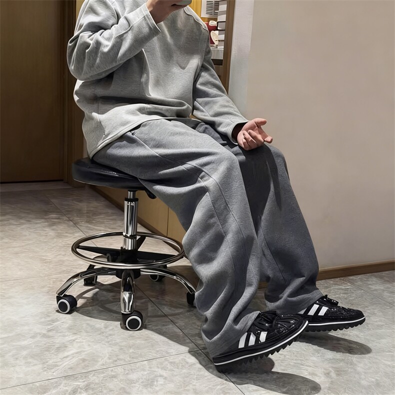 1506-1/KK881/P52冬加绒加厚廓形百搭直筒休闲裤男士高级感,男装卫衣,星座1506-1
