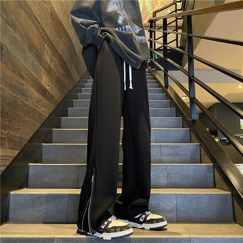 春季新款cleanfit纯色拉链微喇西裤休闲裤B315-K24037-p50控68,男装休闲裤,电商B315
