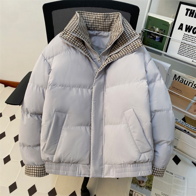 冬季新品得物美式潮流高品质格子加绒加厚棉衣外套棉服MY5566-P88,男装棉衣,星座610B-1