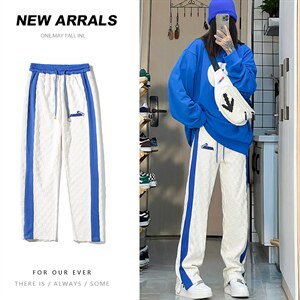 抖音品质2023春装男女款棋盘格休闲直筒裤B221-LK22003-P75控98