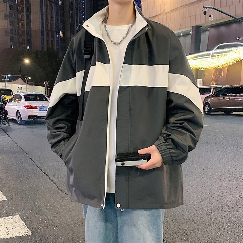 新款现货户外双面穿立领夹克男冲锋衣外套JK901-P75,男装夹克,星座1204-3