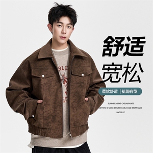 得物二开 美式高街潮牌方格设计感夹克外套男2025秋季JK1234-P98图片